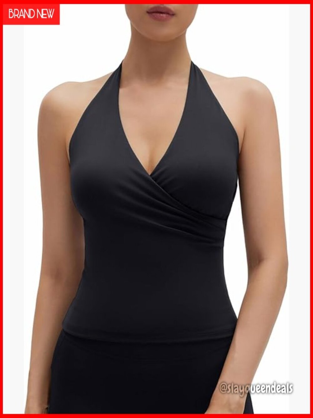 Women's Halter Tank Top with Removable Pads for Yoga and Workouts